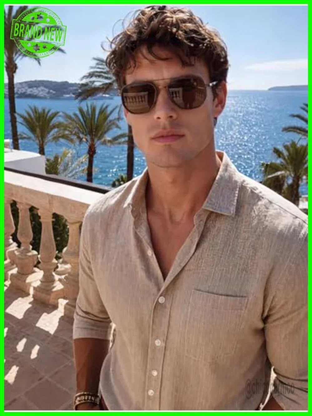 Polarized UV400 Aviator Sunglasses Retro Square Frame Small-Medium Fit